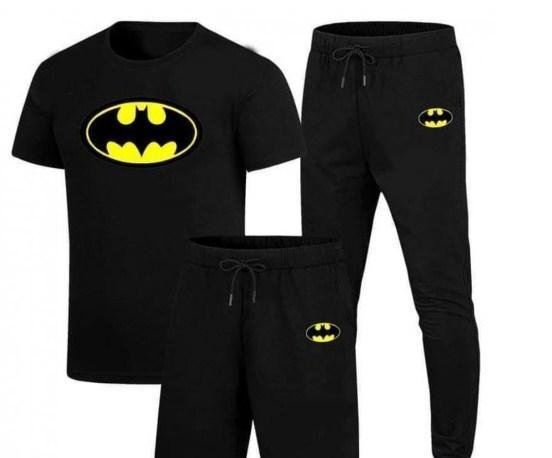 Men Polyester Striped Tracksuit Set Slim Fit All Season
