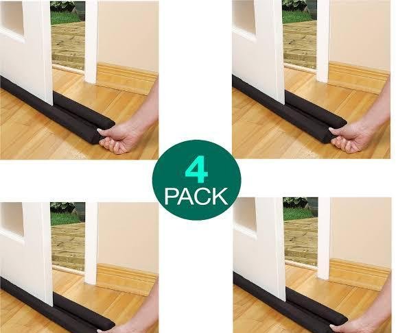 Black Door Stoppers 4-Pack Foam Insulation Dust Proof