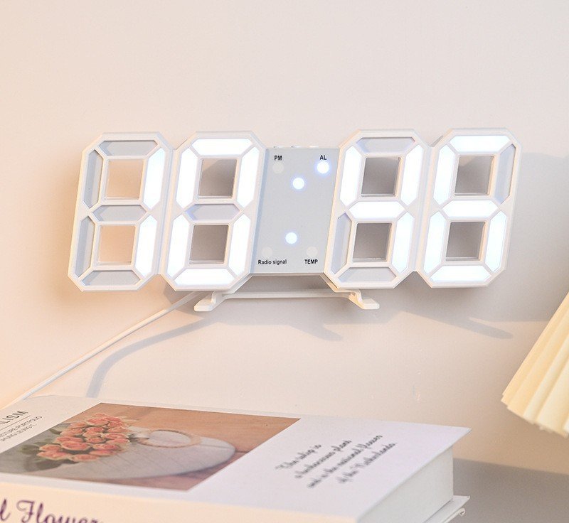 3D LED Digital Wall Clock USB Korean Style