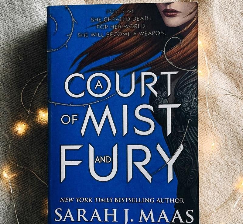 A Court of Mist and Fury by Sarah J. Maas Hardcover Blue A5