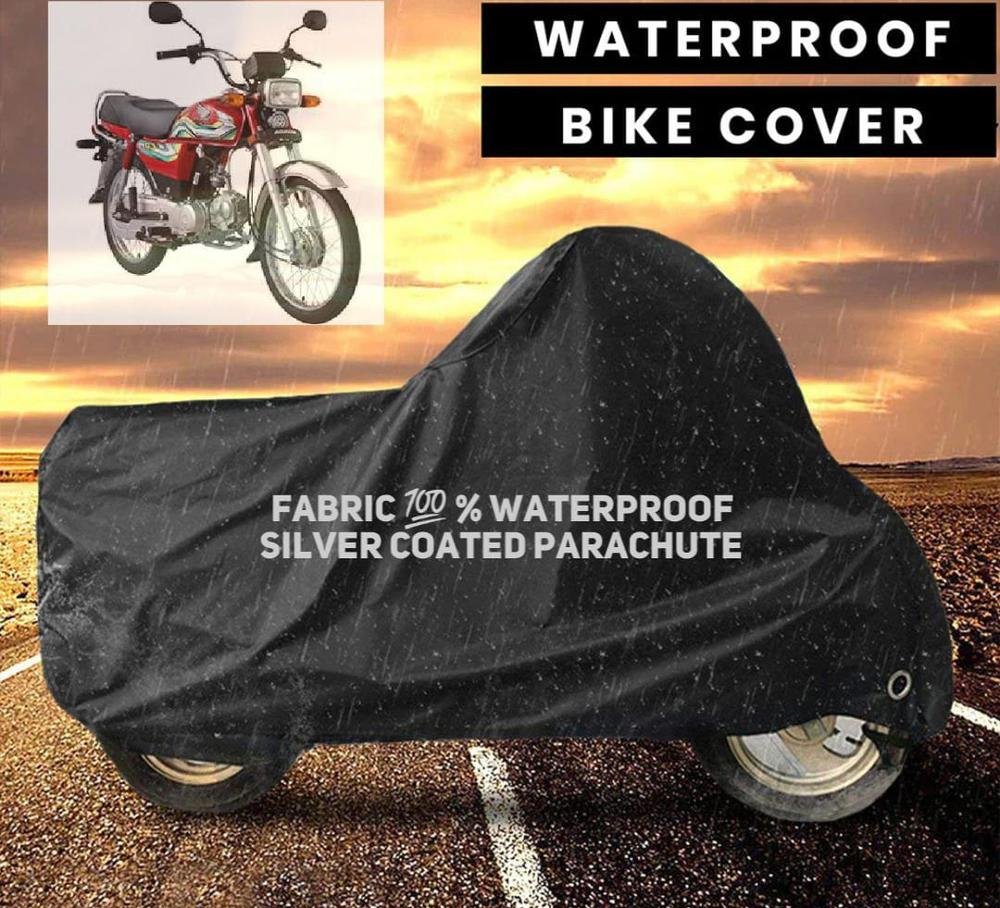 Waterproof Bike Cover Black 70CC Parachute Fabric