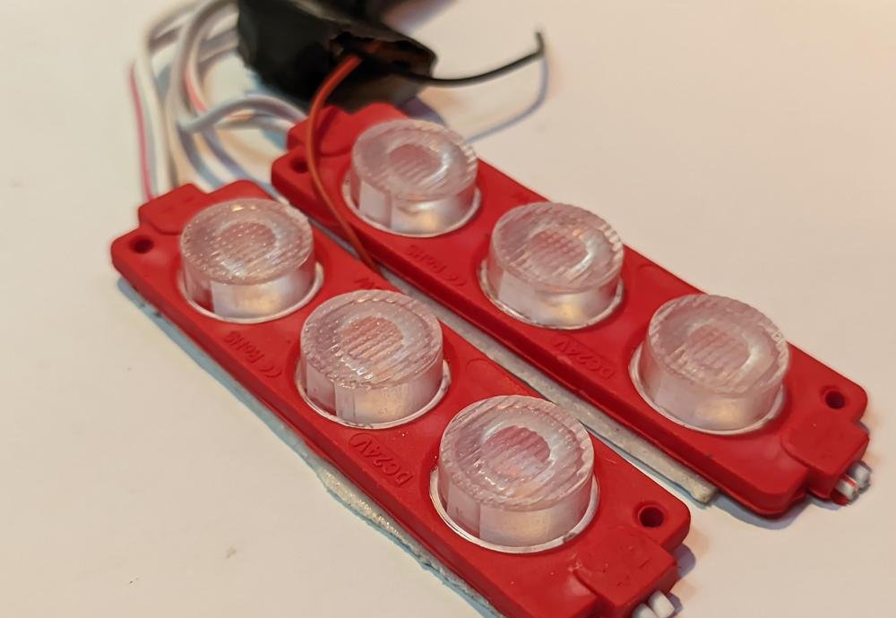 Red Flashing Module Lights 12V Plastic Durable