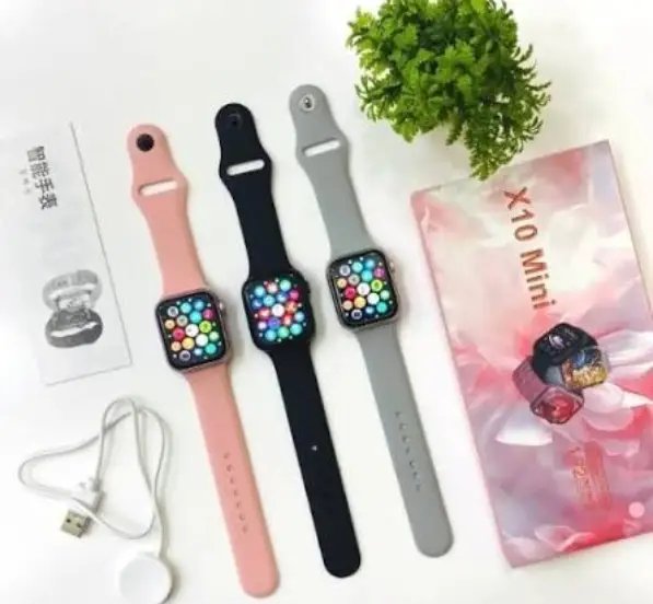 X10 Mini Smart Watch Original Laxasfit 40mm - Black/Silver/Pink